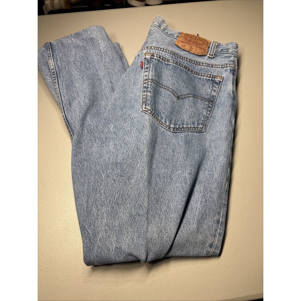 VTG 90s Levis 501 Selvage Jeans Mens 38X30 Fit (36X30) USA 1991 Button Fly Work